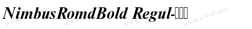 NimbusRomdBold Regul字体转换